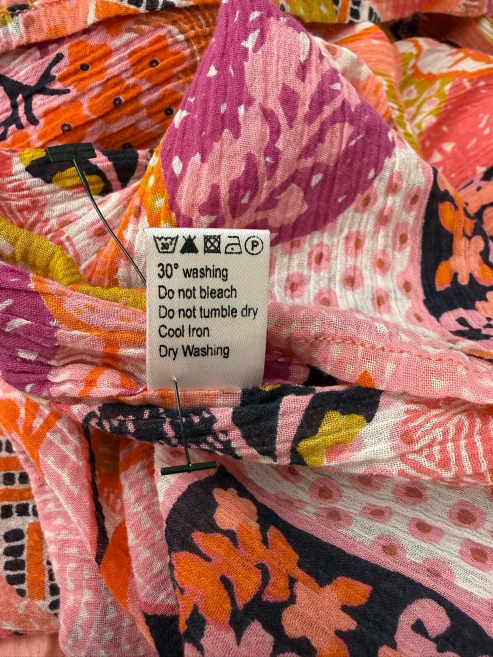 Banjanan Pink & Orange Floral Smocked Dress - M - Picture 10 of 16